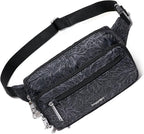 Baggallini Securtex Anti-theft Belt Bag 8.8"x5.5" Crossbody Fanny Pack for Women RFID Wallet Locking Zipper Travel Purse