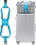 Travelkin Luggage Bungee Strap for Suitcases TSA Approved, Travel Bag Bungee Belt for Suitcases Add a Bag (Blue)