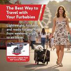 dbest products Pet Smart Cart, Medium, Black, Rolling Carrier with wheels soft sided collapsible Folding Travel Bag, Dog Cat Airline Approved Tote Luggage backpack