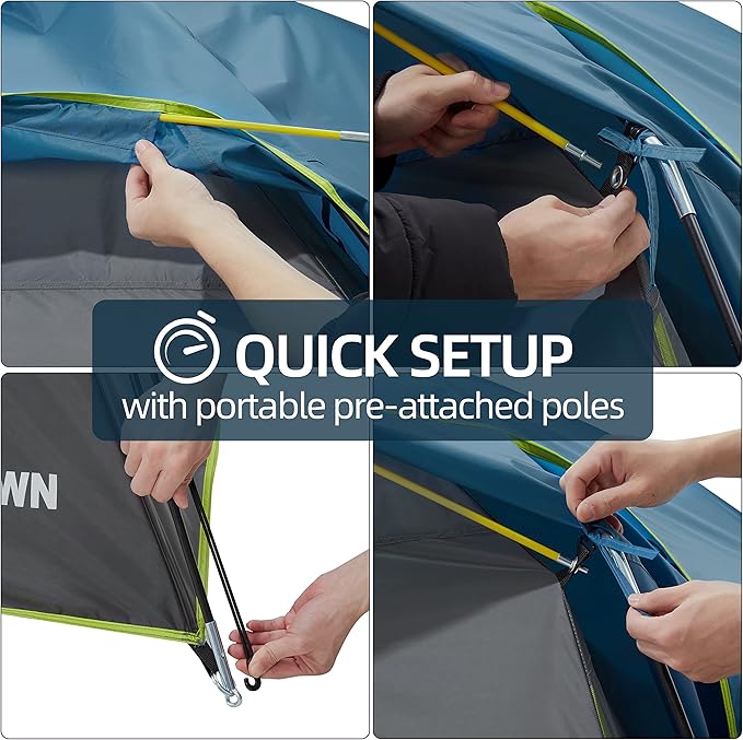 CAMEL CROWN Tents for Camping 4/8 Person Waterproof Tent Quick Setup Folding Outdoor Backpacking Tents Family Hiking