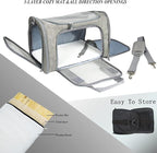 Soft Sided Carrier for Small Medium Cats Dogs,TSA Airline Approved Collapsible Travel Pet Carrier Medium Grey