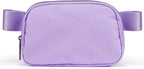 YOSHUYUKI Cross Body Fanny Packs for Women Fashion Waist Bag Pouch Nylon Small Travel Crossbody Bags Mini Purse Everywhere Belt Bag Bum Bag Adjustable Strap for Workout Running Hiking Lavender Fog