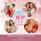 Bath and Body Travel Gift Set, 3pcs Travel Size Shower Gel Body Lotion Fragrance Mist Christmas Birthday Gift TSA-Friendly for On-the-Go Self-Care (3PCS, Japanese Cherry Blossom)