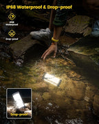 Glocusent 106 LED Camping Lights, Up to 80Hrs, 5000mAh Camping Lantern Rechargeable with 5 Brightness 3 Modes & SOS, IP68 Waterproof, Max 1200LM, Lanterns for Power Outages Hiking Emergency Hurricane