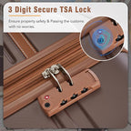 Luggage Sets, 2 Piece Carry on Luggage Set with Travel Bag, 2 Piece Expandable Spinner Hardshell Suitcase with TSA Lock, Back to School Suitcase, Women Men (Brown, 20/24 inch+Cosmetic Case)