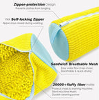 Shoe Washing Machine Bag,Laundry Shoe Bag for Washer and Dryer,Reusable Shoe Cleaning Bag for Sneakers,Tennis Shoes,With Self-locking Zipper, Microfiber Inside,Include Shoe Bag (Pro Yellow - 2 Pack)