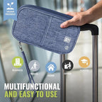 BOACAY Travel Document Organizer with RFID, Family Passport Holder, Wallet for Women & Men, Portable & Waterproof Case for Cards, Boarding Pass, Money