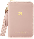 Beautiful Passport Holder for Travel with Wristlet Strap - All-in-One Wallet for Women with Card Slots and Tassel Keychain - Perfect RFID Blocking Case to Keep Your Travel Documents Organized & Safe