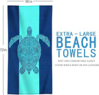 Genovega 2 Packs Oversized Terry Beach Towel 36 x 72 in Soft Extra Large Long Pool Swim Towels Clearance XL Big Travel Blanket Must Haves Vacation Essentials for Adult Yellow Pineapple