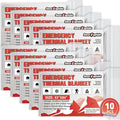 SecuCaptain Survival Emergency Thermal Blankets: 4/10/25/30/50/75/100 PCS Extra Large 84” x63” Space Mylar Blanket Kit for Outdoor Cold Winter Camping Hiking Car Bug Out Bag or First Aid