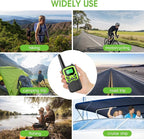 Walkie Talkies,MOICO Long Range Walkie Talkies for Adults Two-Way Radios with 22 Channels FRS VOX Scan LCD Display with LED Flashlight for Field, Survival Biking Hiking Camping 2 Pack (Green)