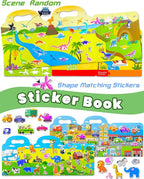Walenced Reusable Sticker Book for Toddlers, Stickers for Kids, Toddler Sticker Book, Toddler Craft Activities, Toddler Travel Toys Boy Girl Birthday Gifts
