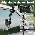 Portable Shower for Camping, 6000mAh Rechargeable Camp Shower Pump with Large Capacity Foldable Bucket, Filtered Shower Head, Outdoor Camping Shower Kit for Travel, Pet Bath, Car Washing