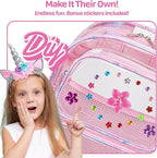 Bagseri Clear Backpack for Girls - 15 Inch Heavy Duty Kids Clear Bookbag for Kindergarten to Grade 2, Transparent School Bag with Reflective Strip, Fits Folders, Pink Tie-dye