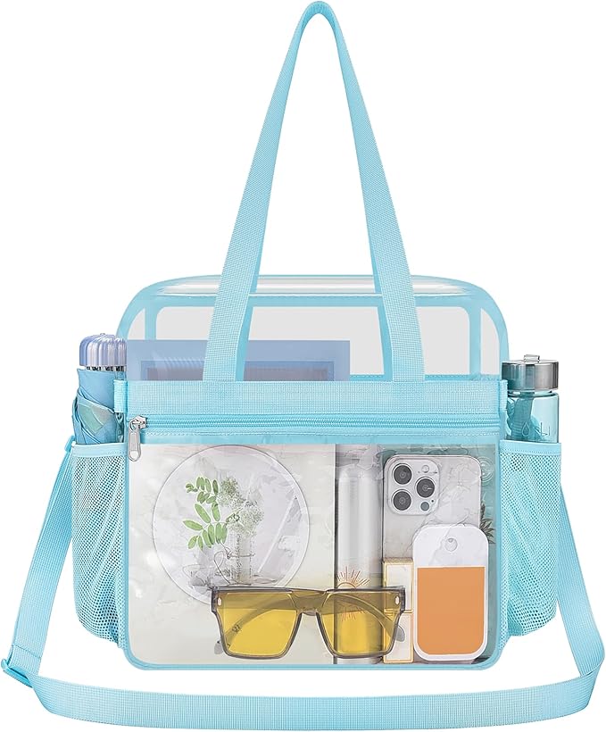 USPECLARE Clear Bag for Stadium Events,Transparent Bag for Work Sports Games Concerts Travel Gym
