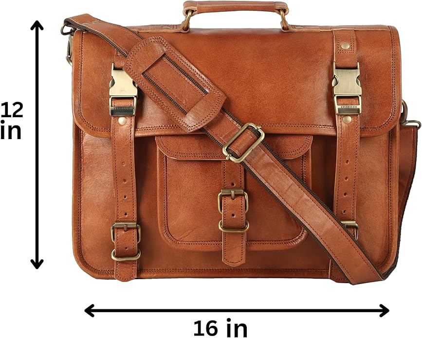 Brown Leather Messenger Bag for Men, Laptop Bag, Crossbody Bag, Handmade Leather Satchel Shoulder Bag