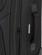 SWISSGEAR Sion Softside Expandable Spinner Luggage Durable Lightweight Travel Suitcase, Black, 3-Piece Set (21/25/29)