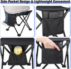 KABOER 2 Pack Folding Camping Stool Portable Outdoor Camping Chair for Fishing BBQ Hiking Gardening Beach Travel with Carry Bag