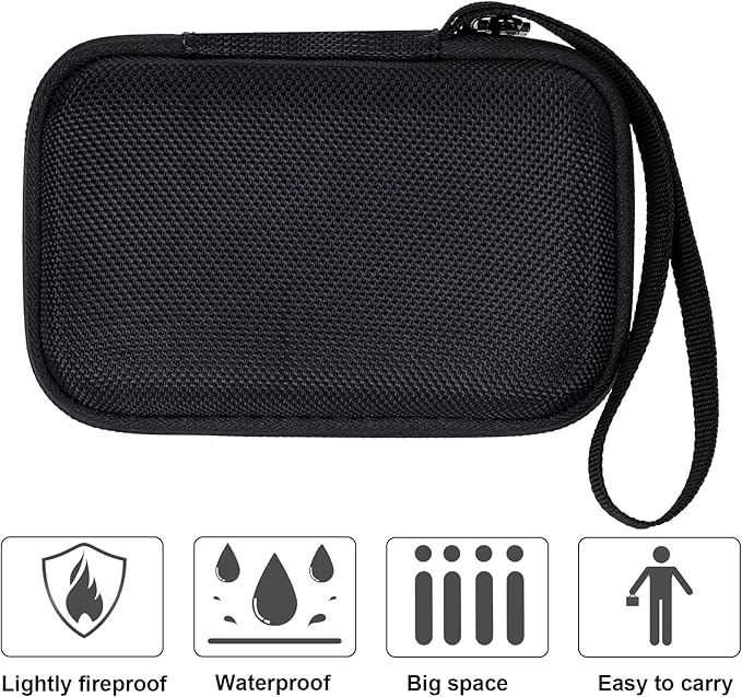 Khanka Hard Travel Case Replacement for Anker 621/622 / 633 Magnetic Battery (MagGo), 5000mAh 10000mAh Magnetic Wireless Portable Charger, Case Only (Black)