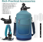 DYSANKY 1 Gallon Insulated Water Bottle | Upgraded Thickened Stainless Steel Metal Portable Sports Large Water Jug for Gym and Hiking with Carrier Bag, Handle Strap | BPA-Free 128 oz