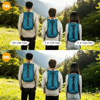 Seektop 15L Small Hiking Backpack for Women Men, Lightweight Hiking Packable Daypack with Phone Pocket for Travel Camping (Teal Blue, 15L)