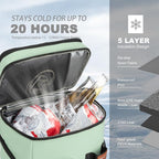 BAGPARKK Insulated Cooler Backpack,33/45 Cans Multifunctional Double Deck Leakproof Cooler Bag with Sternum Strap,Large Capacity Lightweight Travel Camping Beach Backpack