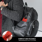 Compact Travel Umbrella for Purse - Flat Handle, Waterproof for Light Rain