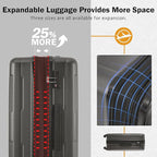 Merax Luggage Sets 20/28 Inch Suitcase Sets with TSA Lock Hardshell Luggage with Bags
