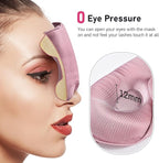 LitBear 100% 22 Momme Mulberry Silk Sleep Mask - 3D Contoured Eye Mask for Men Women, Soft Breathable Sleeping Mask with Adjustable Strap, Perfect Blocks Light for Sleeping (Bean Pink)