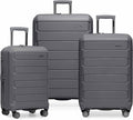 Traveler's Choice Pagosa Hardshell Expandable Luggage with Spinner Wheels, Gray, 3-Piece Set (22/26/30)