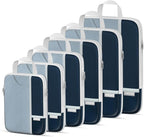 Percover Compression Packing Cubes 6-Piece Set, Packing Cubes Compression for Travel with Multi-Size Organization, Travel Organizer for Carry On & Checked Luggage, Navy Blue