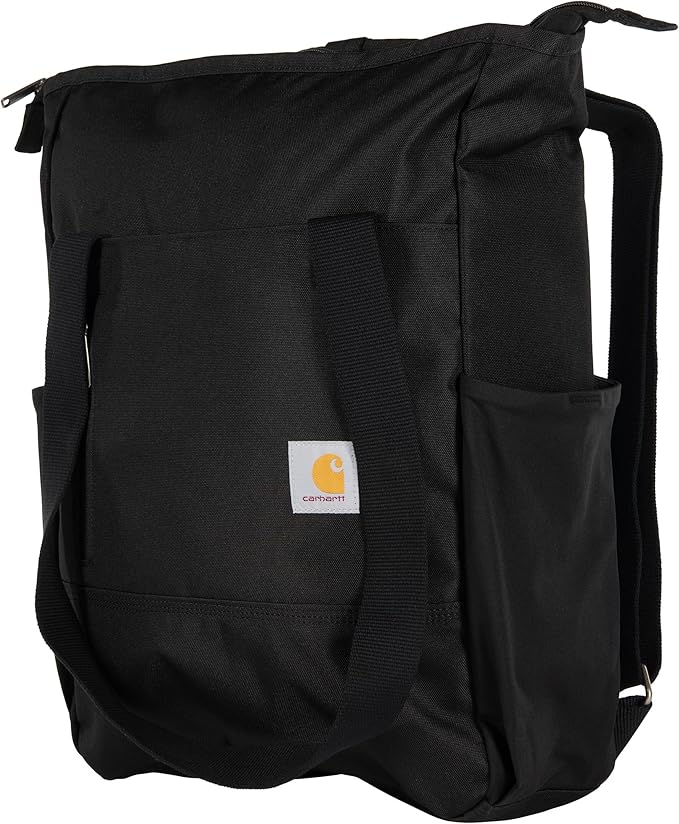 Carhartt Classic Convertible Backpack Tote, Durable Water Repellent Material W/ 17" Laptop Sleeve, Black