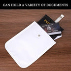 2Pack Travel Wallet with Hidden Safe Pocket, Passport Wallet, Credit Cards and Travel Documents, Money Belt for Travel Women and Men Hidden (White)