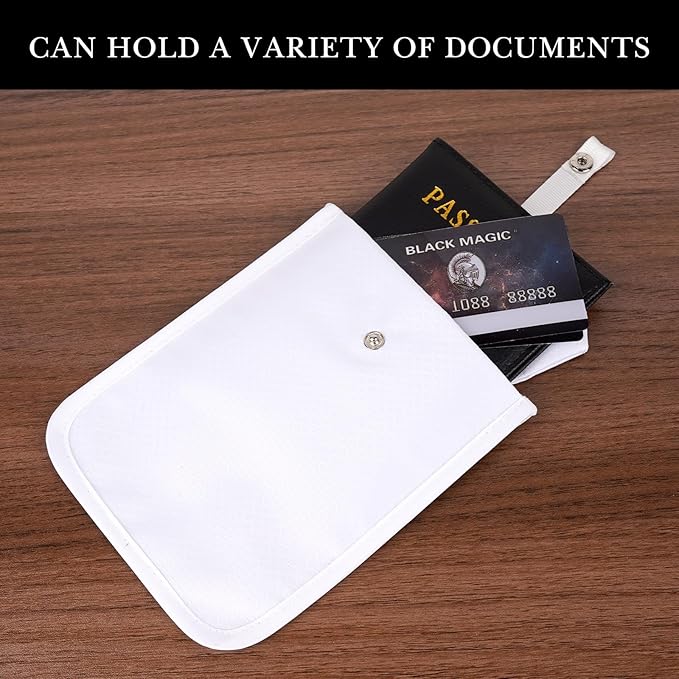 2Pack Travel Wallet with Hidden Safe Pocket, Passport Wallet, Credit Cards and Travel Documents, Money Belt for Travel Women and Men Hidden (White)
