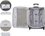 Travelpro Maxlite 5 Softside Expandable Luggage with 4 Spinner Wheels, Lightweight Suitcase, Men and Women, Slate Green, Checked-Medium 25-Inch