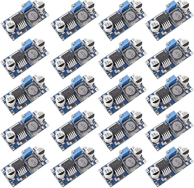 20 Pack LM2596 DC-DC Buck Converter Step Down Variable Volt Regulator Input 3.0-40V Output 1.5-35V Adjustable Voltage Regulator Electronic Voltage Stabilizer Power Supply Module