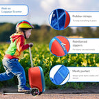 Paw Patrol Ride On Suitcase for Kids - Scooter Luggage with Light Up Wheels, Easy Steer and Foldable Carry On Kick Scooter for Toddler, Boys, Girls, Great Travel Gift Idea