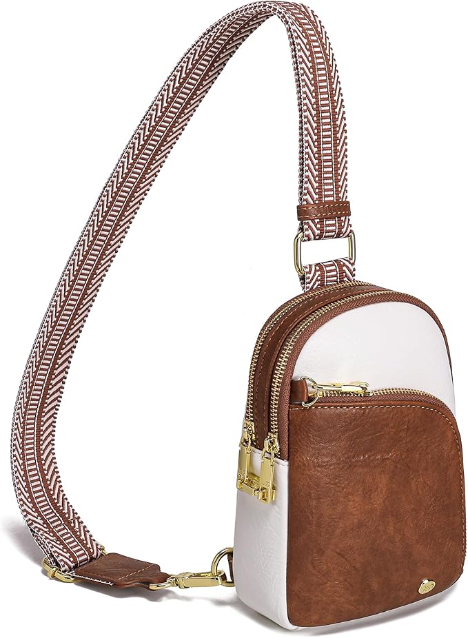 INICAT RFID Blocking Sling Bag, Anti Theft Crossbody Bag for Women, Travel Fanny Pack Style Purse, Vegan Leather