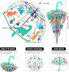 Kids Clear Umbrella for Rain Dome Bubble Umbrellas Windproof for Kids Boys and Girls