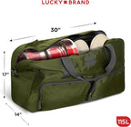 Lucky Travel Duffel Bags 115L, Gym Bag, Travel Bag & Large Duffle Bag for Men, Foldable Overnight Weekender Bags for Women & Men with Adjustable Shoulder Strap, Loden Green