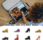 GONGKANGYUAN 20 Pack Satin Shoe Bags for Travel, Drawstring Shoe Storage Bags for Men and Women, Dustproof Moisture-Proof Shoe Pouches for Packing & Organizing Shoes