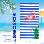EBOOT 10 Pack Oversized Beach Towel Set Extra Large Pool Towels Microfiber Quick Dry Swim Blanket for Adult Women Men Face Hand Body Bath Travel Pool(Novel Color,36 x 72 Inch,Flamingo)