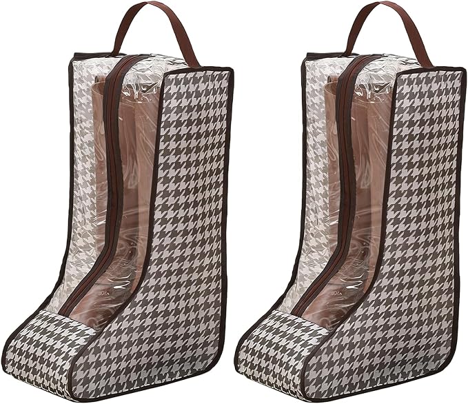 2 Pack Boot Storage Bag, Portable Dust Proof Boot Bags for Cowboy Boots, Shoe Cover Protector Bag for Boots Storage and Organizer Packing, Tall Boot Storage Carry Bag for Travel and Daily Use