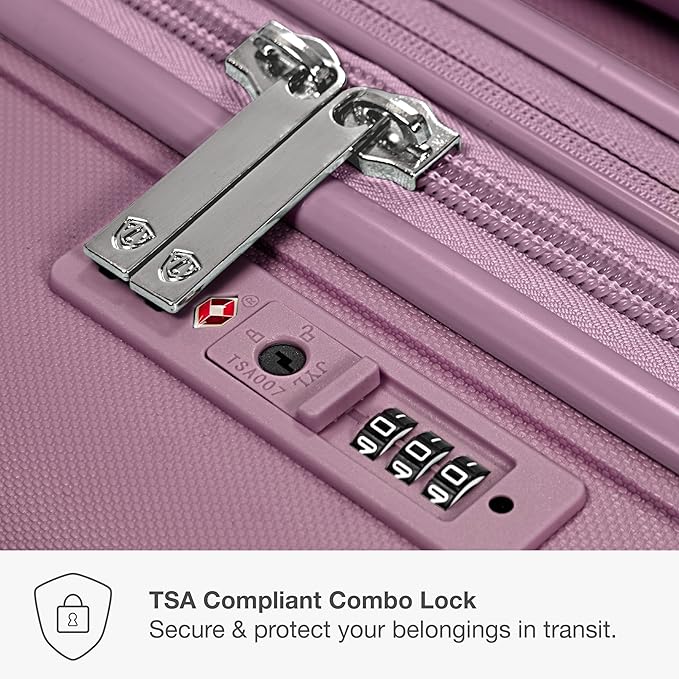 Traveler's Choice Pagosa Hardshell Expandable Luggage with Spinner Wheels, Mauve, 26-Inch Medium