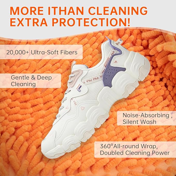 2PCS Shoes Washing Machine Bags, Laundry Shoe Bag for Washer and Dryer, Reusable and Durable Zipper Sneaker Shoe Washing Bag, Tennis Shoes Cleaning Bag for All Shoe Types (Orange)