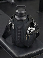 Magnetic Gym Tote Bag Holder for 18-40 oz Water Bottle,Neoprene Pouch with Phone Pocket,Men Women Workout Accessories