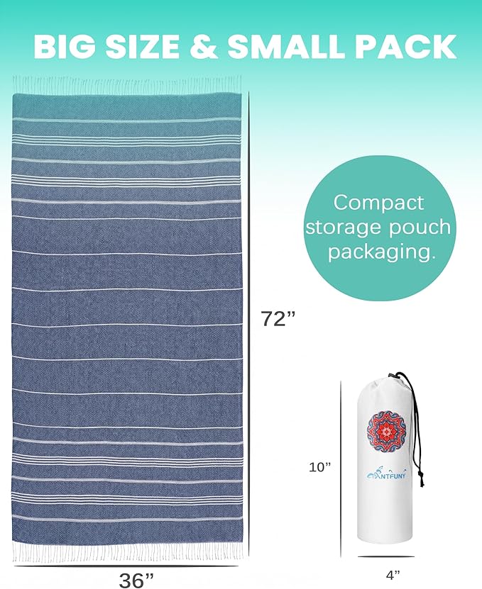Antfuny 4 Packs Turkish Beach Towels Yoga Blanket Gym Workout Towel 2024 Women Birthday Gift Ideas for Mom Day Mother Grandma Wife Sister Girlfriend Her Friend Appreciation Thank You