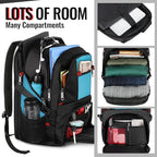 YOREPEK Large Backpack for Men, Extra Large Laptop Backpacks for Men Women, Water Resistant Travel Backpack Airline Approved Business Work Bag Fits 18.4 Inch Computer, Black
