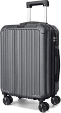 LIGHT FLIGHT Carry On Luggage 22x14x9 Airline Approved, Durable Hard Shell Carry On Suitcases with Wheels, Expandable Hardside Lightweight Travel Luggage with TSA Lock 20 Inch Carry on, Glacier Gray
