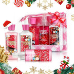 Bath and Body Travel Gift Set, 3pcs Travel Size Shower Gel Body Lotion Fragrance Mist Christmas Birthday Gift TSA-Friendly for On-the-Go Self-Care (3PCS, Cotton Candy)